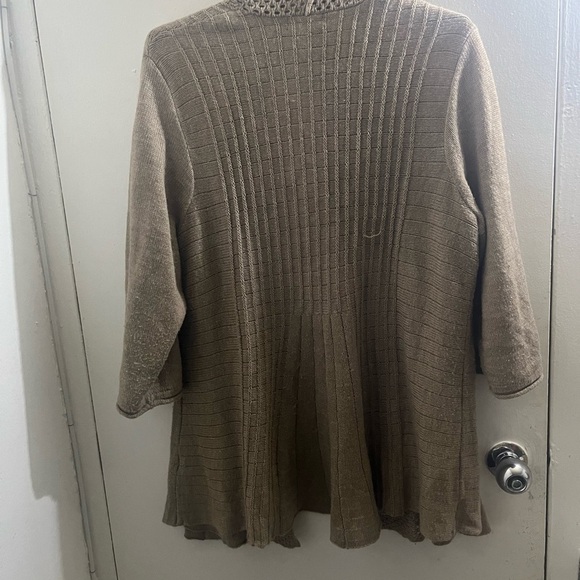 Notations Women's Tan Open-Front Cardigan - Picture 2 of 5